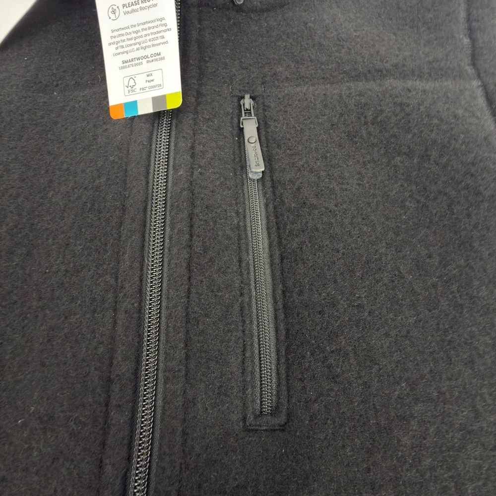 NWT Smartwool Hudson Trail Vest Mens Medium Black Fleece SW016518001-M Outdoors